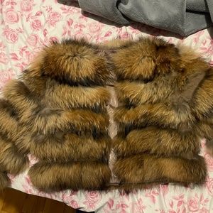 REAL FUR RACCOON COAT